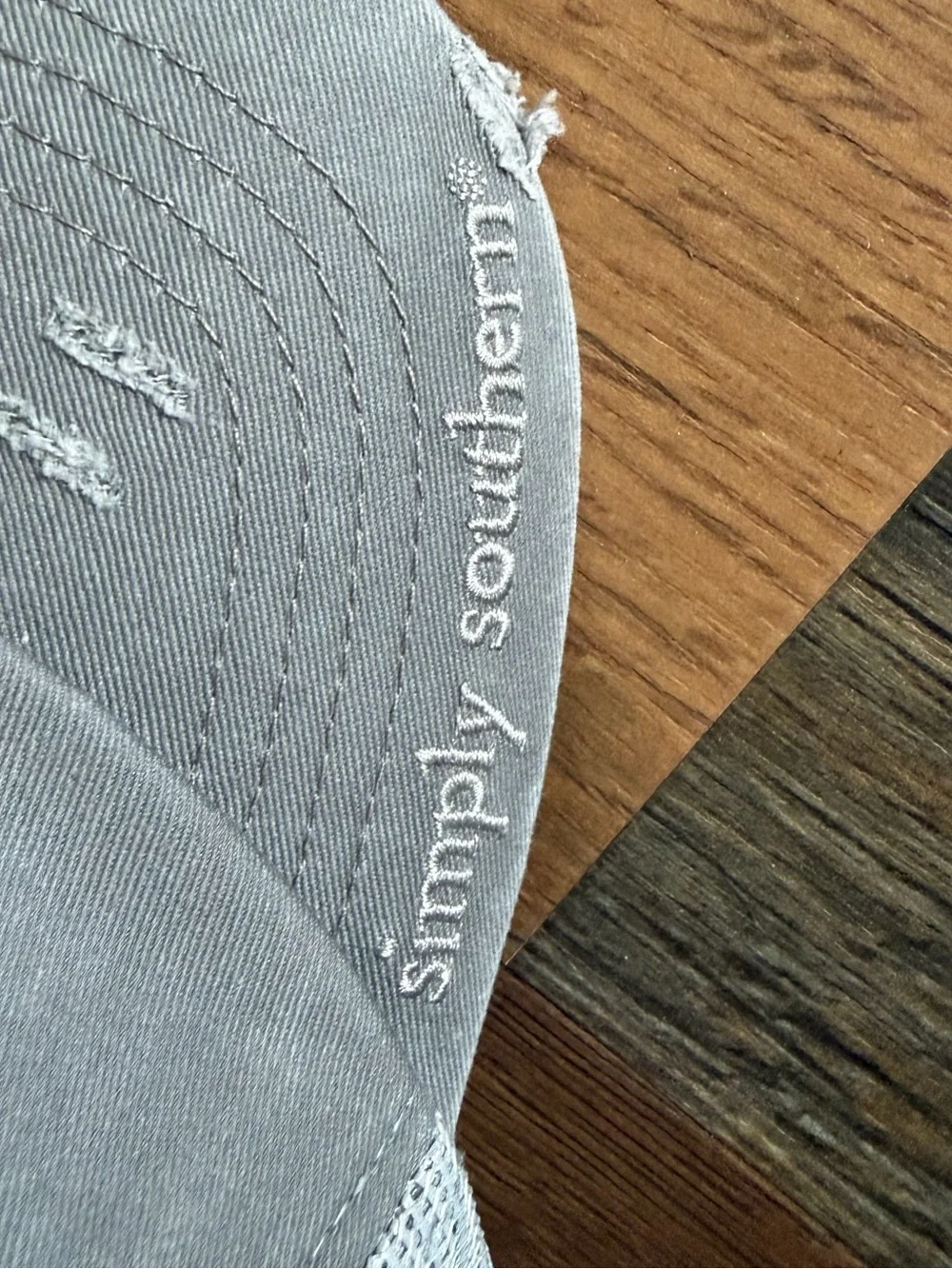 Simply Southern Light Gray Distressed Trucker Hat